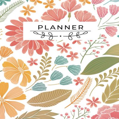 Whimsical Floral Undated Monthly & Weekly Planner and To-Do Organizer, 8.5 × 11 in