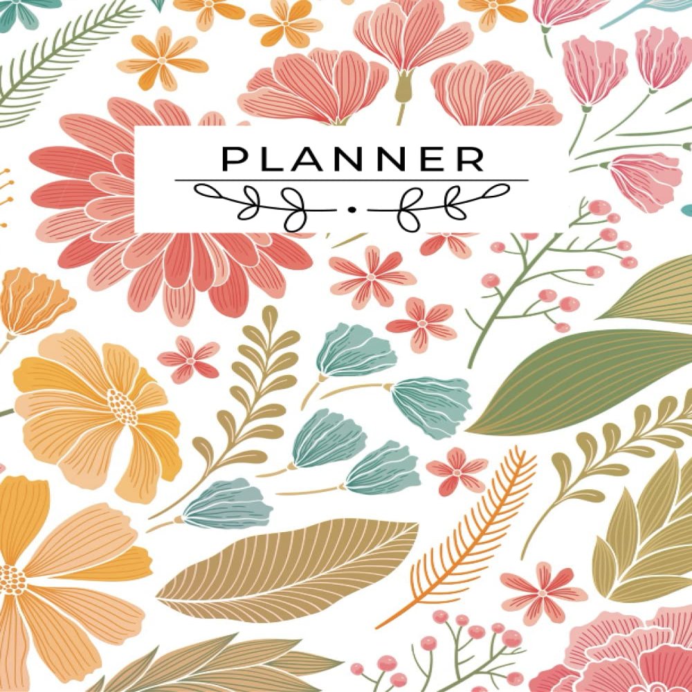 Whimsical Floral Undated Monthly & Weekly Planner and To-Do Organizer, 8.5 × 11 in