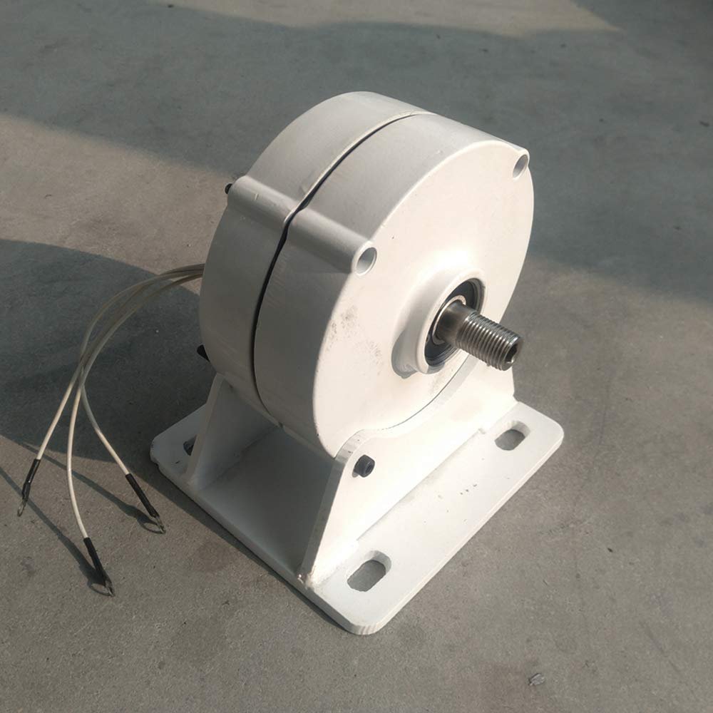 400W 3-Phase Gearless Permanent Magnet Generator, 12V/24V, Low-Speed, NdFeB AC Generator with Base