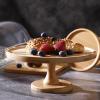 Round Wooden Cake Stand Serving Tray, M view 2