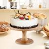 Round Wooden Cake Stand Serving Tray, M view 3