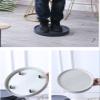 Mkuha Round Plastic Plant Caddy with Hidden Wheels and Water Storage, Gray, 31 cm view 3