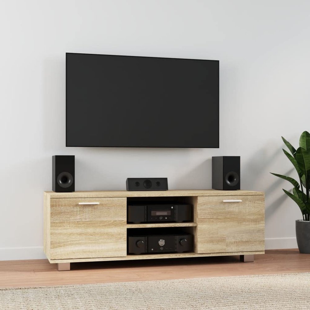 LIFTRR TV Cabinet, Sonoma Oak, 120 x 40.5 x 35 cm, Engineered Wood