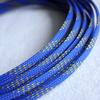 10 m PET braided expandable cable sleeve, 2–40 mm, insulated protection, blue-gold, 14 mm view 1