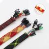 10 m PET braided expandable cable sleeve, 2–40 mm, insulated protection, blue-gold, 14 mm view 2