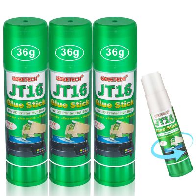 GEEETECH 3D Printer Glue Sticks, PVP Glue for Heated Print Beds, 3-Pack