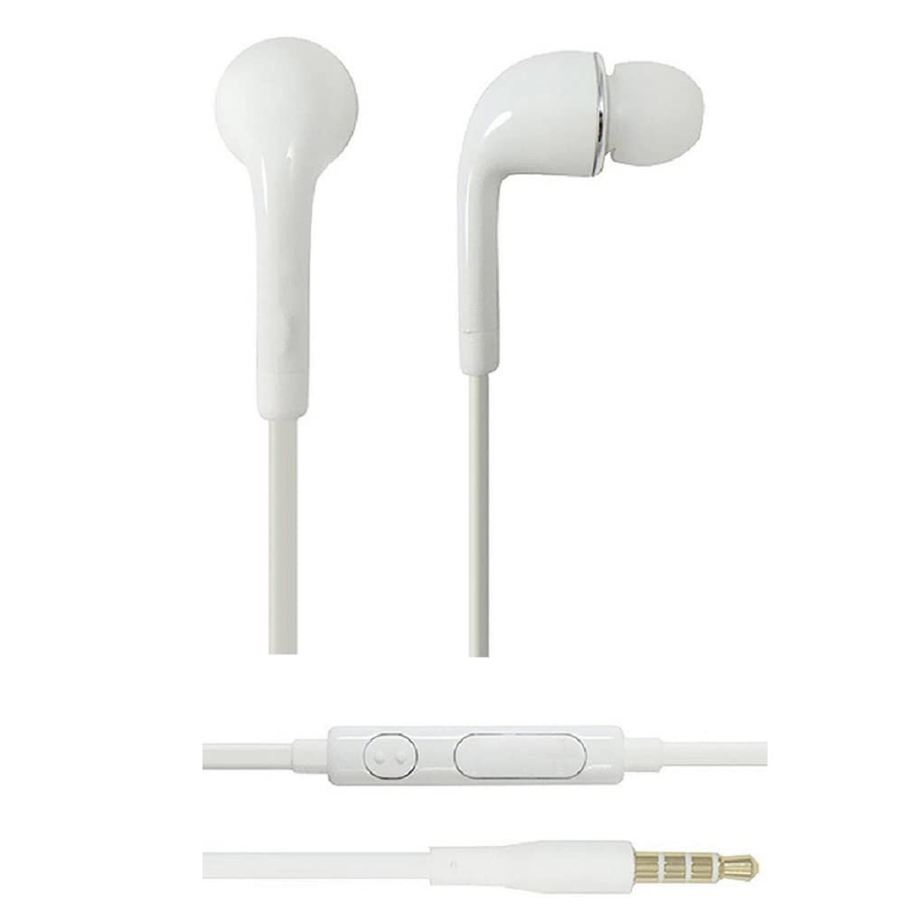 K-S-Trade Quality In-Ear Headset for Oukitel WP21 Ultra, White, 3.5 mm
