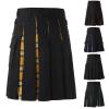 Men's Colorful Plaid Gothic Kilt with Utility Pockets view 2