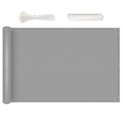 NKADNB Balcony Privacy Screen, 70 x 400 cm, Gray