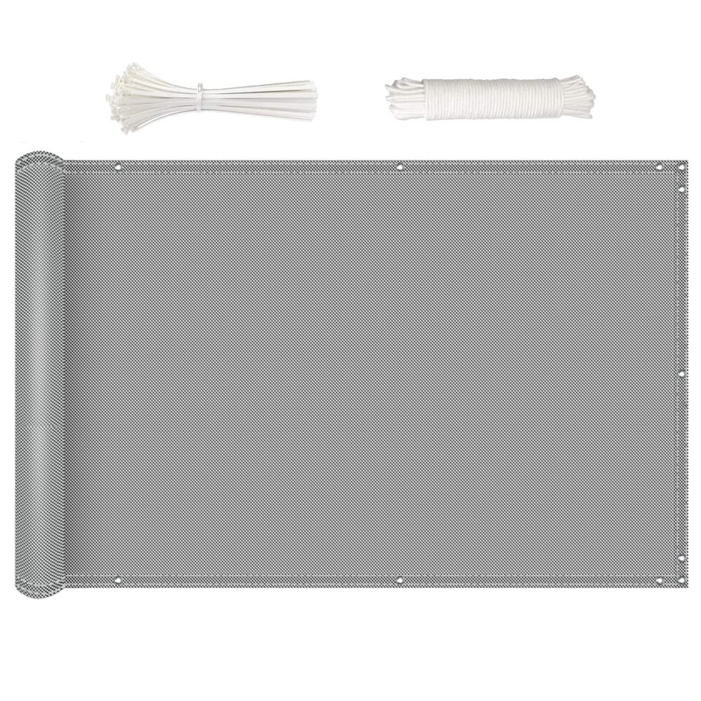 NKADNB Balcony Privacy Screen, 70 x 400 cm, Gray