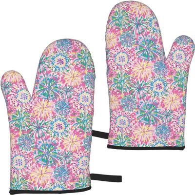 Oven Gloves, Non-Slip Heat-Resistant Baking Gloves, 1 Pair