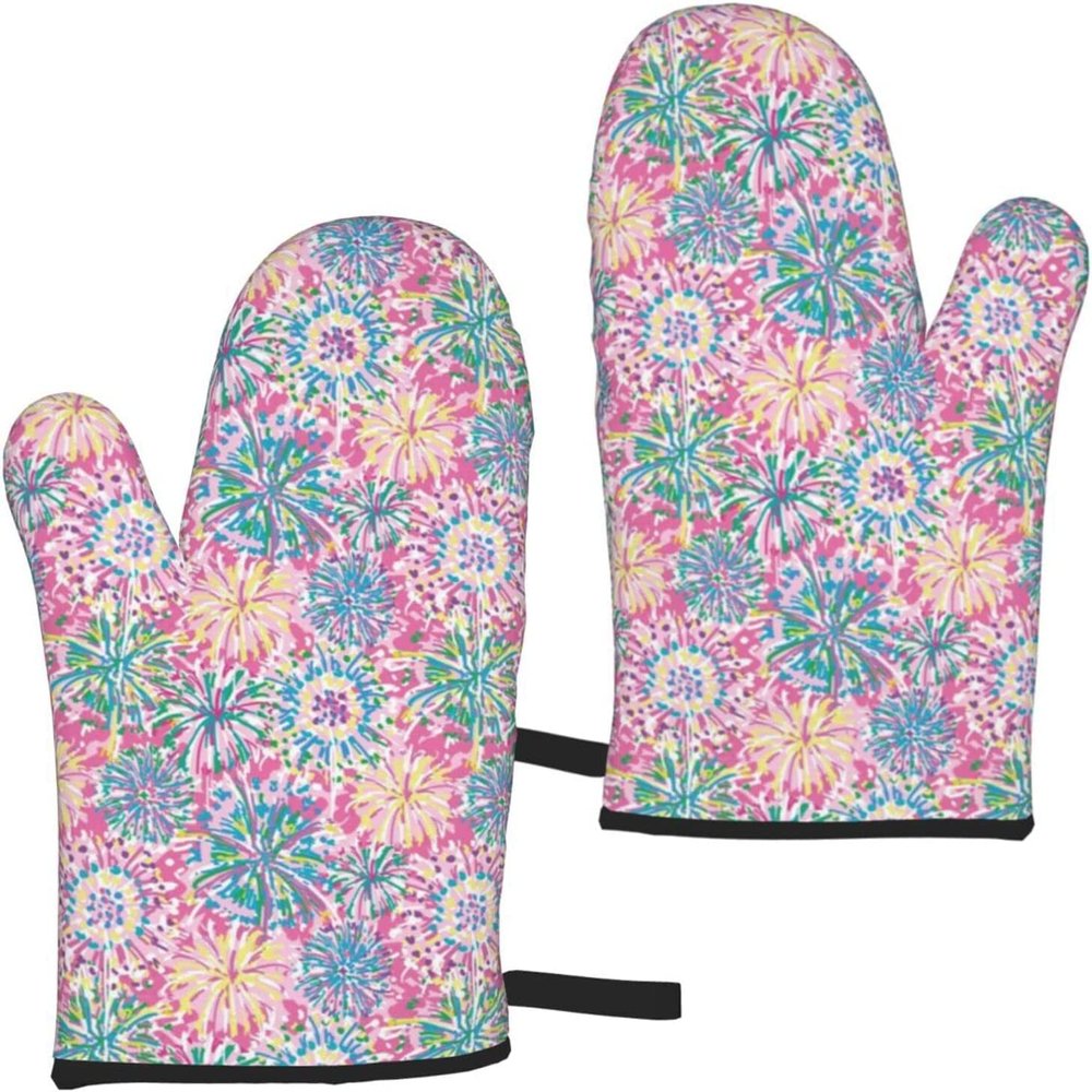 Oven Gloves, Non-Slip Heat-Resistant Baking Gloves, 1 Pair