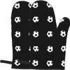 Soccer Ball Pattern Oven Mitts, Non-Slip Heat-Resistant Baking Gloves, 1 Pair view 2