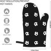 Soccer Ball Pattern Oven Mitts, Non-Slip Heat-Resistant Baking Gloves, 1 Pair view 3