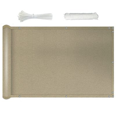 NKADNB Balcony Privacy Screen 140 x 150 cm, Khaki