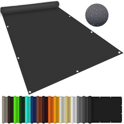 Rectangular Shade Sail 4 x 5 m, 98% UV Protection, Dark Gray