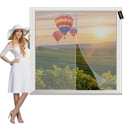 Magnetic Insect Screen 140 x 130 cm, Gray