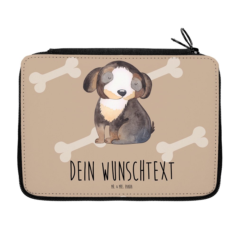 Mr. & Mrs. Panda Personalized Pencil Case with Name – Relaxing Dog