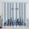 VASENA New York Skyline Blackout Curtains, 2-Piece Set, 3D Print, 234 x 137 cm view 1