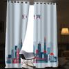 VASENA New York Skyline Blackout Curtains, 2-Piece Set, 3D Print, 234 x 137 cm view 3