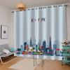 VASENA New York Skyline Blackout Curtains, 2-Piece Set, 3D Print, 234 x 137 cm view 4