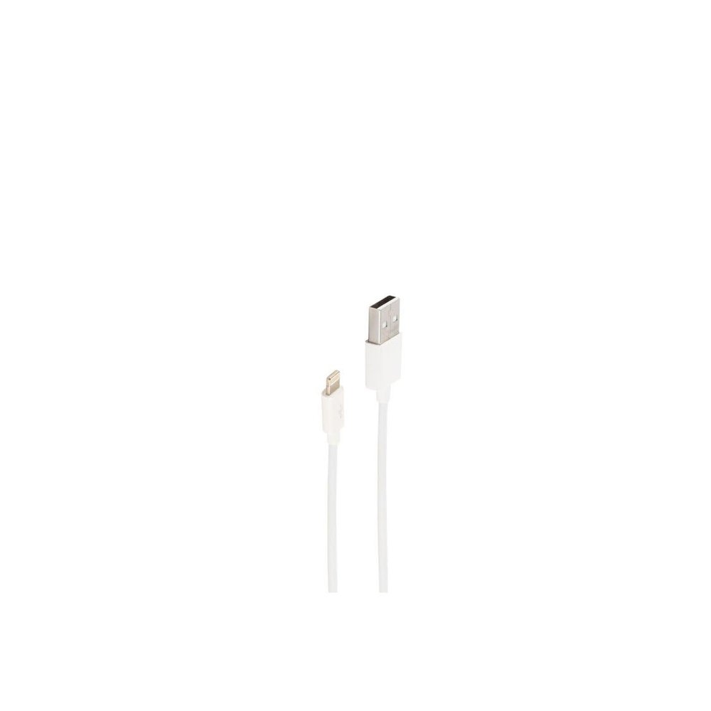Shiverpeaks USB Charging & Sync Cable, USB-A to 8-Pin, USB 2.0, White, 0.5 m