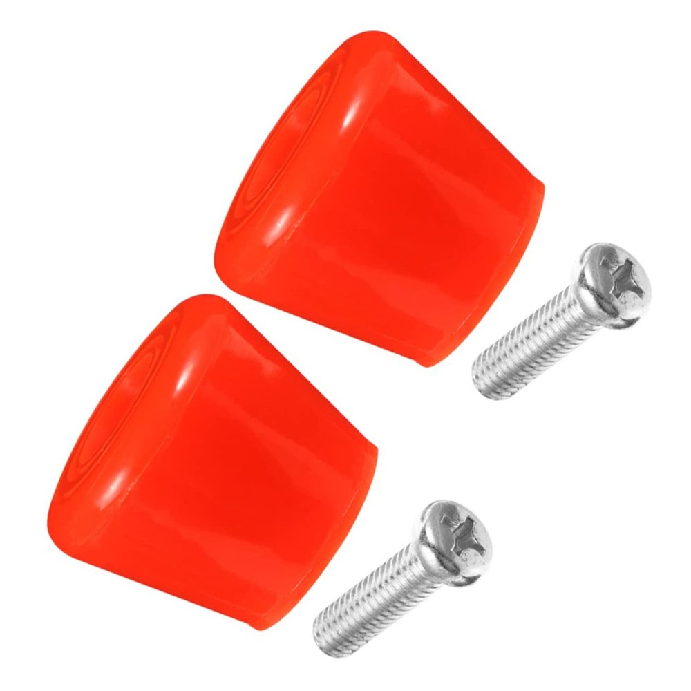 Toddmomy 1-Set Roller Skate Brake Blocks, PU Material, Adjustable Durable Skate Stoppers for Outdoor Activities, Accessories for Quad Roller Skates, Red, with Screws