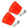 Toddmomy 1-Set Roller Skate Brake Blocks, PU Material, Adjustable Durable Skate Stoppers for Outdoor Activities, Accessories for Quad Roller Skates, Red, with Screws view 1