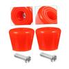 Toddmomy 1-Set Roller Skate Brake Blocks, PU Material, Adjustable Durable Skate Stoppers for Outdoor Activities, Accessories for Quad Roller Skates, Red, with Screws view 3