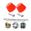 Toddmomy 1-Set Roller Skate Brake Blocks, PU Material, Adjustable Durable Skate Stoppers for Outdoor Activities, Accessories for Quad Roller Skates, Red, with Screws view 4