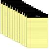 Alitte Yellow Legal Notepads, 12 x 20 cm, Perforated, Ruled, Thick Premium Paper, No Ink Bleed, for Home, Office, School, and Business, 50 Sheets per Pad view 1