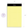Alitte Yellow Legal Notepads, 12 x 20 cm, Perforated, Ruled, Thick Premium Paper, No Ink Bleed, for Home, Office, School, and Business, 50 Sheets per Pad view 3