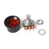 BEOTTO 5-Piece WH148 Linear Potentiometer Set, 1K 2K 5K 10K 20K 50K 100K 250K 1M, with Red 24 x 15 mm Knob Caps, 15 mm, 3-Pin Potentiometer Kit (Size: 250K OHM) view 3