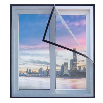 Window and Screen Door Replacement, 85 x 145 cm (33.4 x 57 in), Polyester Mesh, Black