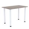 AKKE Dining Table, 70 x 60 cm, Small Kitchen Table or Desk, White Legs view 1