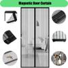 Insect Screen Door 90 x 265 cm, Black, No-Drill Adhesive Mount view 3