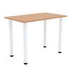 AKKE Dining Table 110 x 65 cm with White Legs view 1
