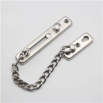 Door Chain Lock, Bolt Security Limiter, Stainless Steel, Silver