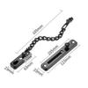 Door Chain Lock, Bolt Security Limiter, Stainless Steel, Silver view 4