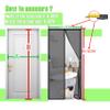 Magnetic Insect Screen Door, 85 x 245 cm, Gray view 4