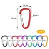 72-Pack Small Colorful Aluminum Carabiners, D-Clip Keychain Hooks, 46 x 24 mm view 3
