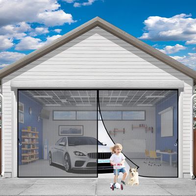 Magnetic Fly Screen Door 150 x 250 cm, Self-Closing Mosquito Net Curtain for Doors and Patios, Foldable, Black