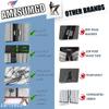 Magnetic Fly Screen Door 150 x 250 cm, Self-Closing Mosquito Net Curtain for Doors and Patios, Foldable, Black view 2