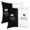 Queen and King Pillow Covers 55 x 55 cm, Set of 2, Decorative Throw Pillowcases view 1