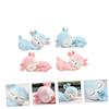 Happyyami Resin Deer Ornaments, 4-Piece Set view 2