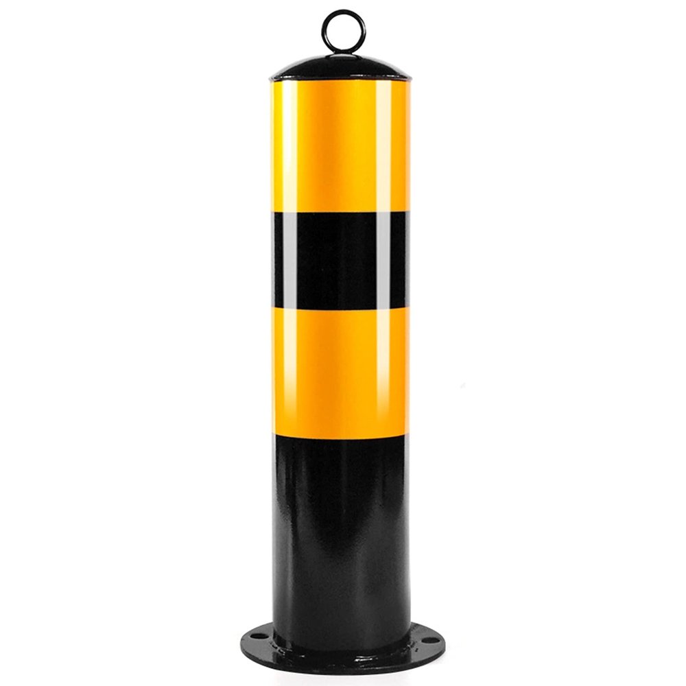 Heavy-Duty Round Reflective Steel Driveway Bollard