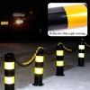 Heavy-Duty Round Reflective Steel Driveway Bollard view 2