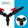 AquaForte 3-Way Valve Y Water Distributor, 20/25 mm, with 2 Ball Valves view 2
