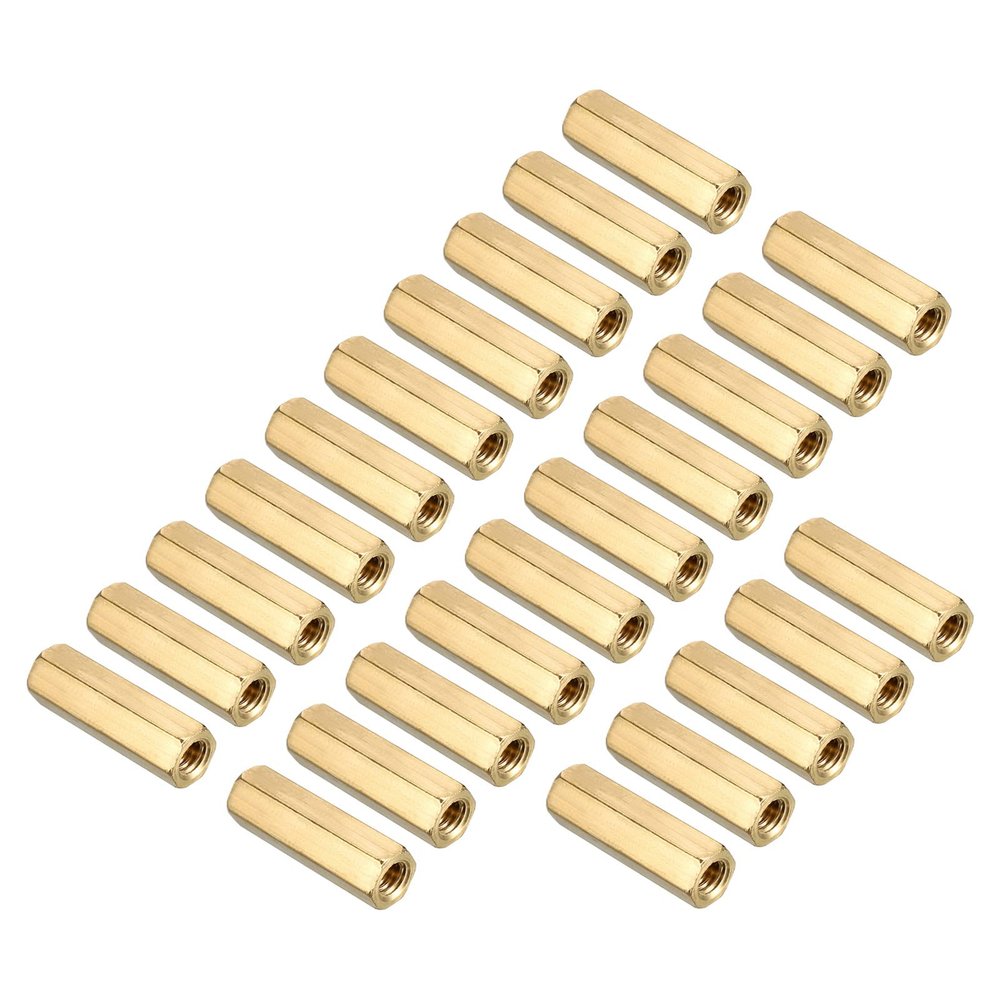 QUARKZMAN M4 x 20 mm Hex Standoffs, Internal Thread, 25-Pack