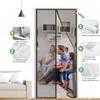 CGUOZI Magnetic Screen Door 115 x 240 cm, Retractable Mesh Curtain for Balcony, Patio and Doors, Black view 2